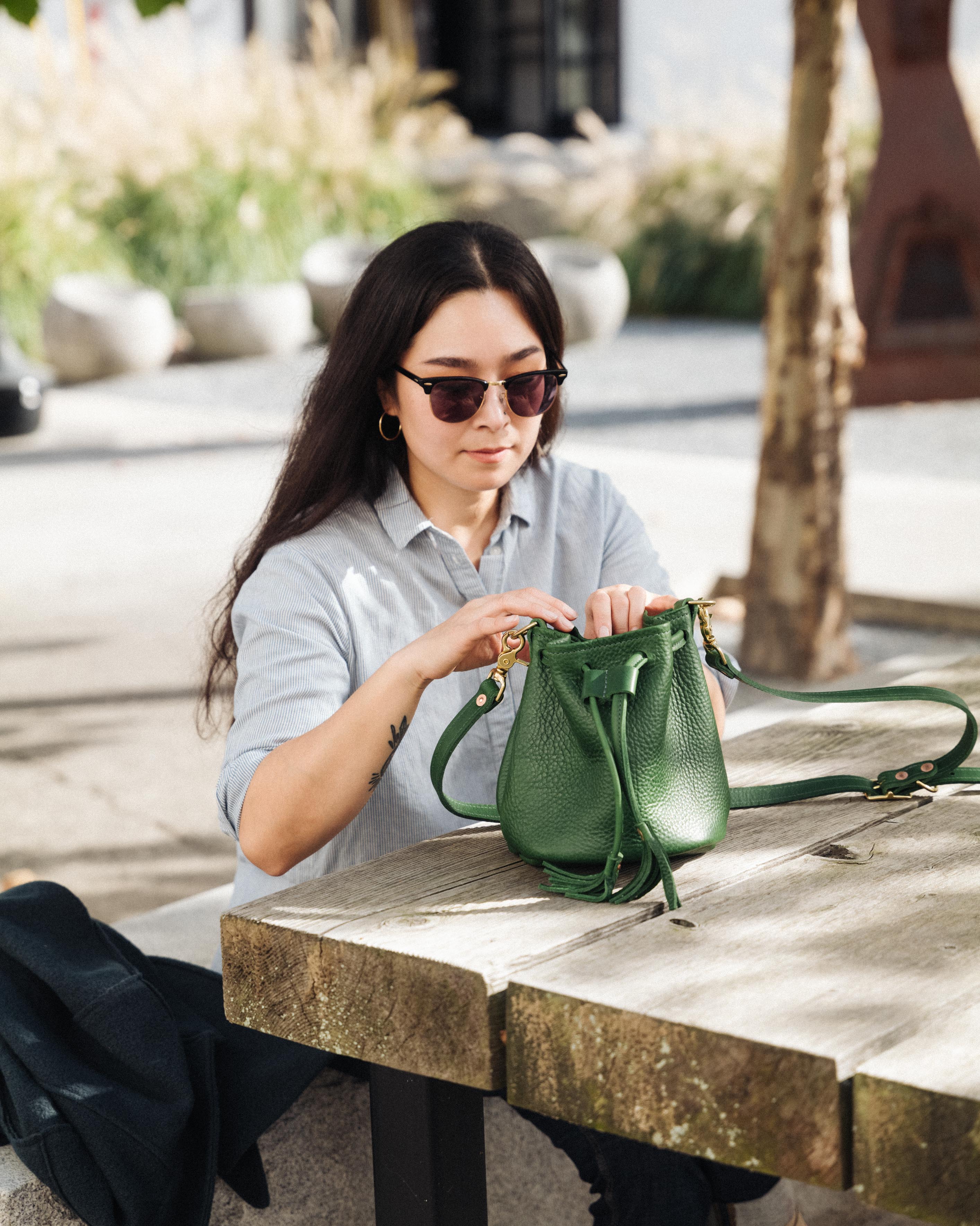 Rose Cypress Mini Bucket Bag - Image 13