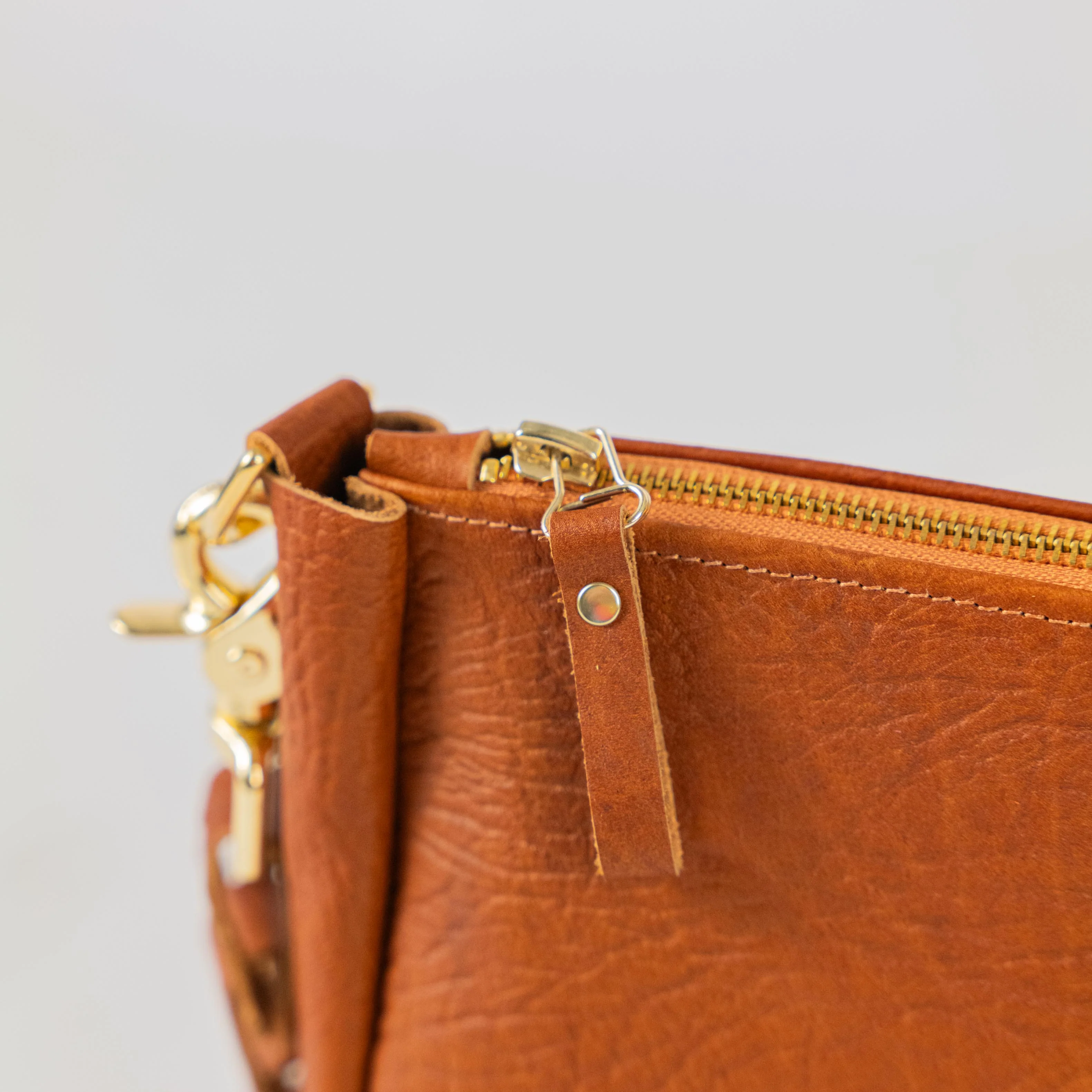 Tan Bison Medium Crossbody Bag - Image 3