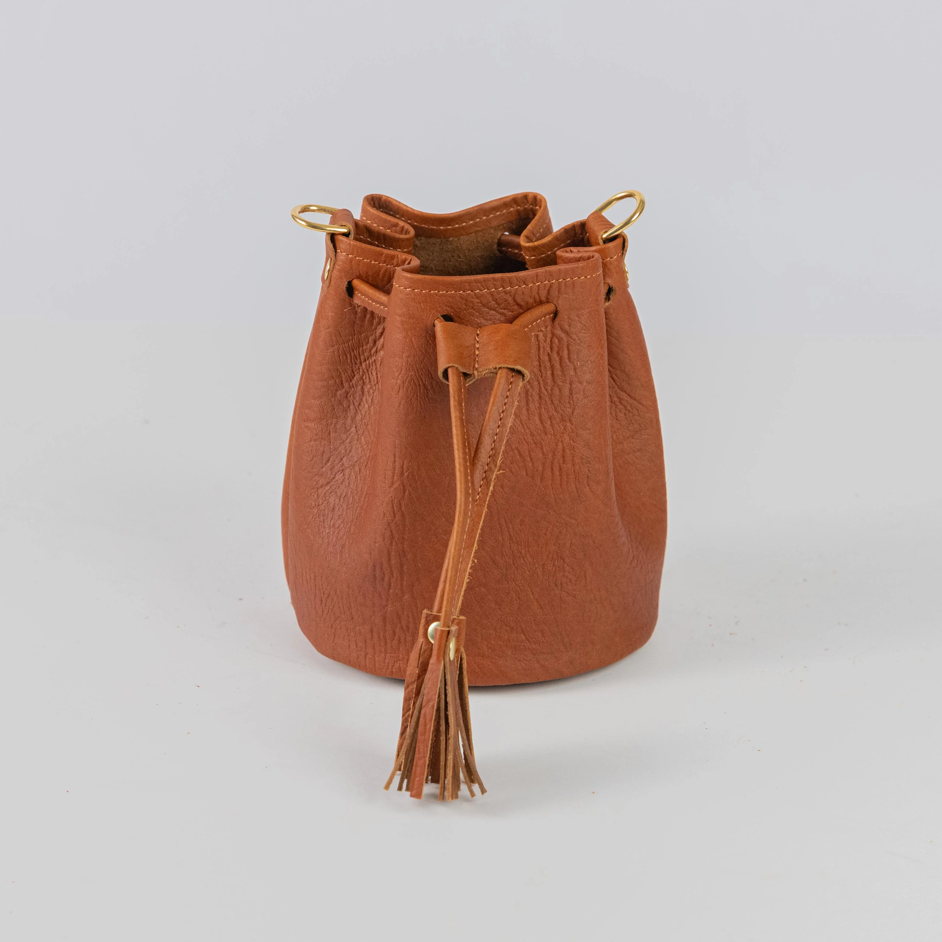 Tan Bison Mini Bucket Bag - Image 3
