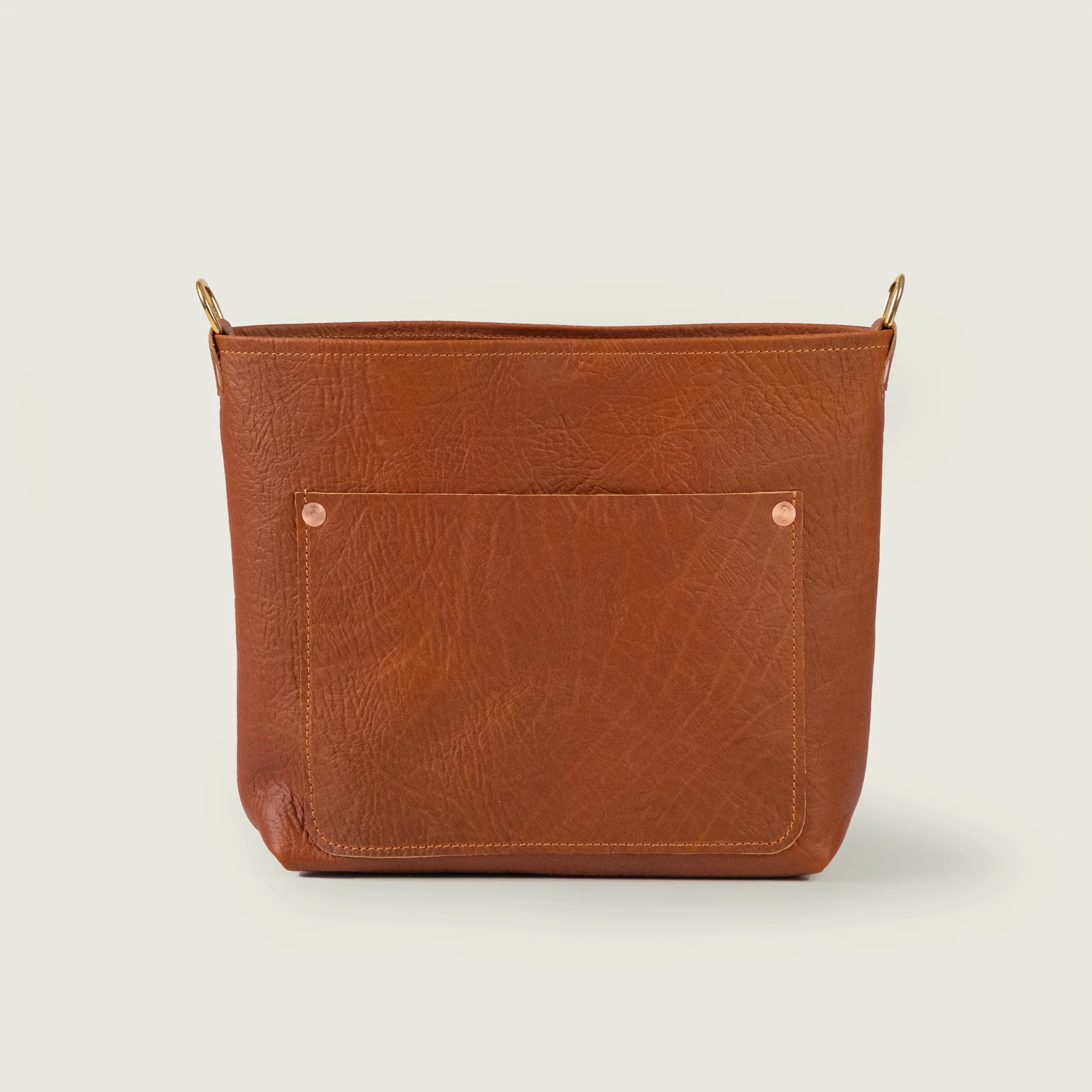 Tan Bison Mini Crossbody Travel Tote