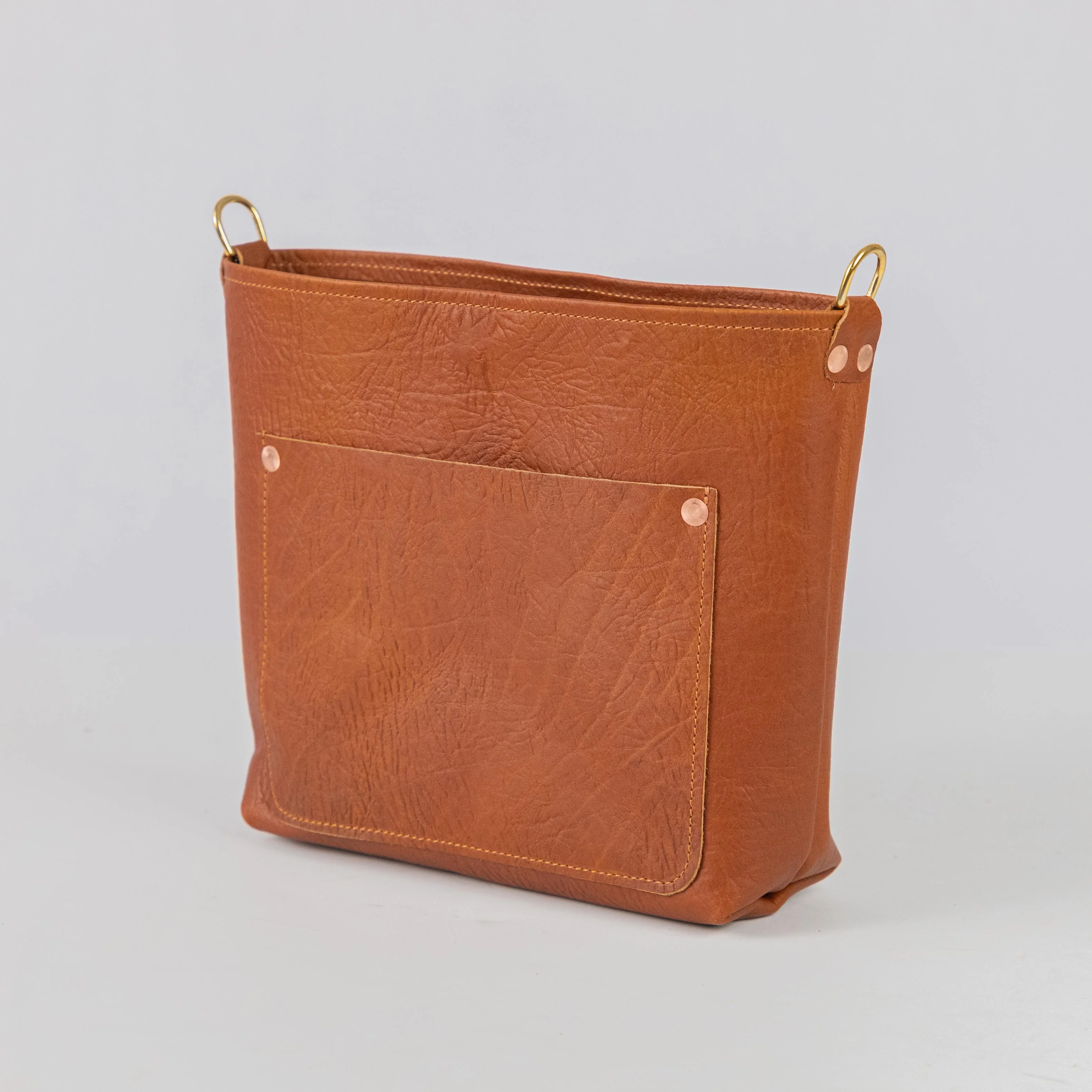 Tan Bison Mini Crossbody Travel Tote - Image 4