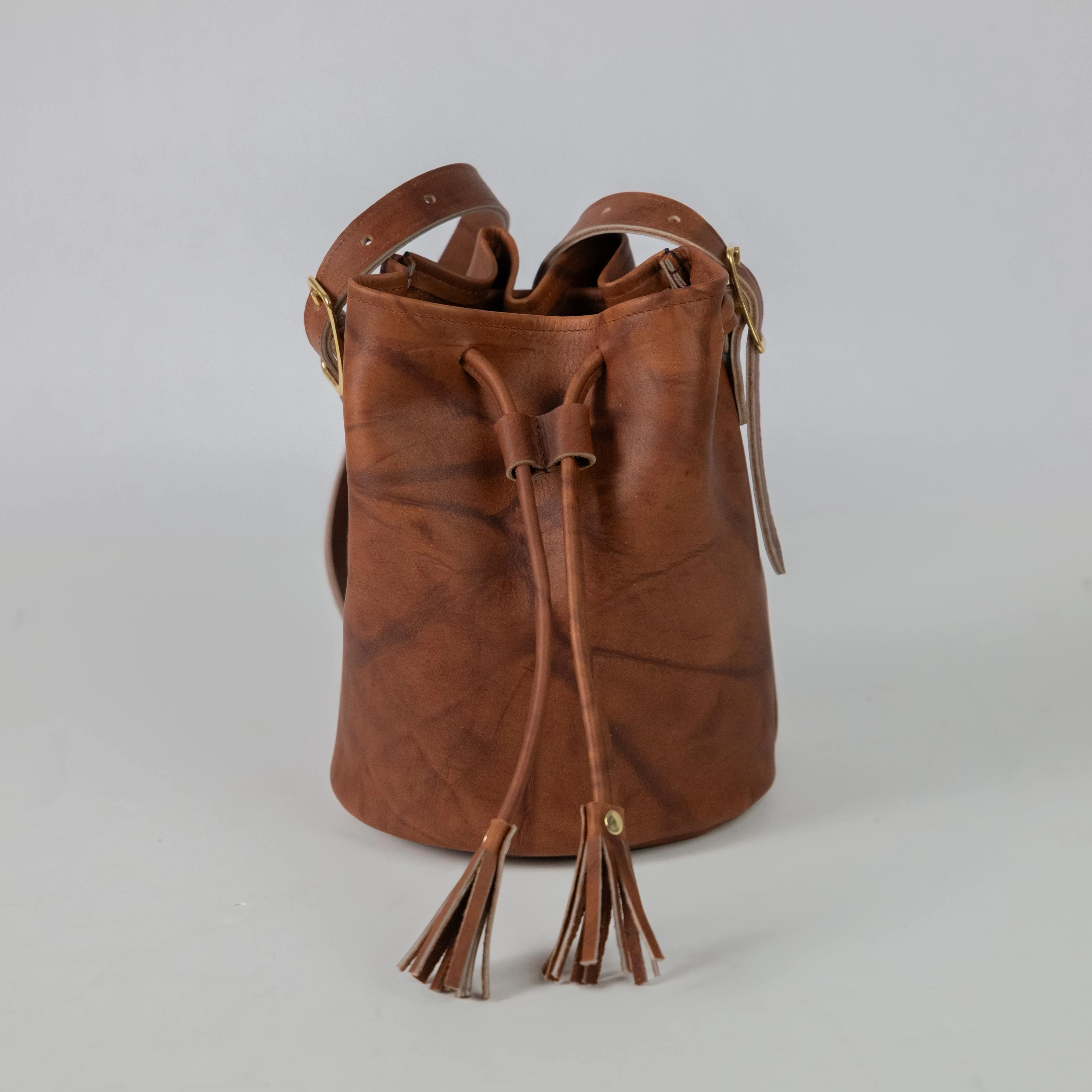 Tan Crunch Bucket Bag