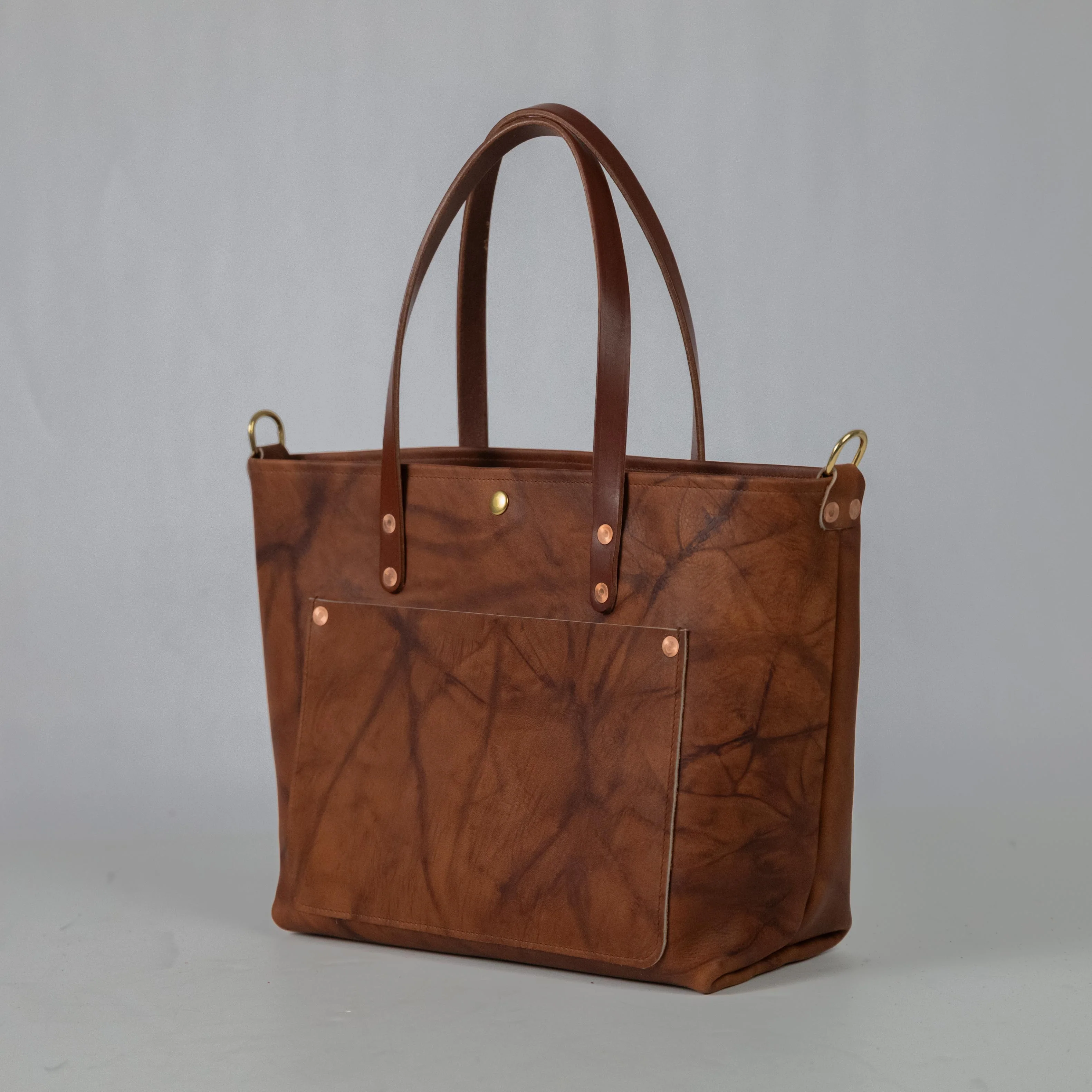 Tan Crunch East West Travel Tote - Image 6