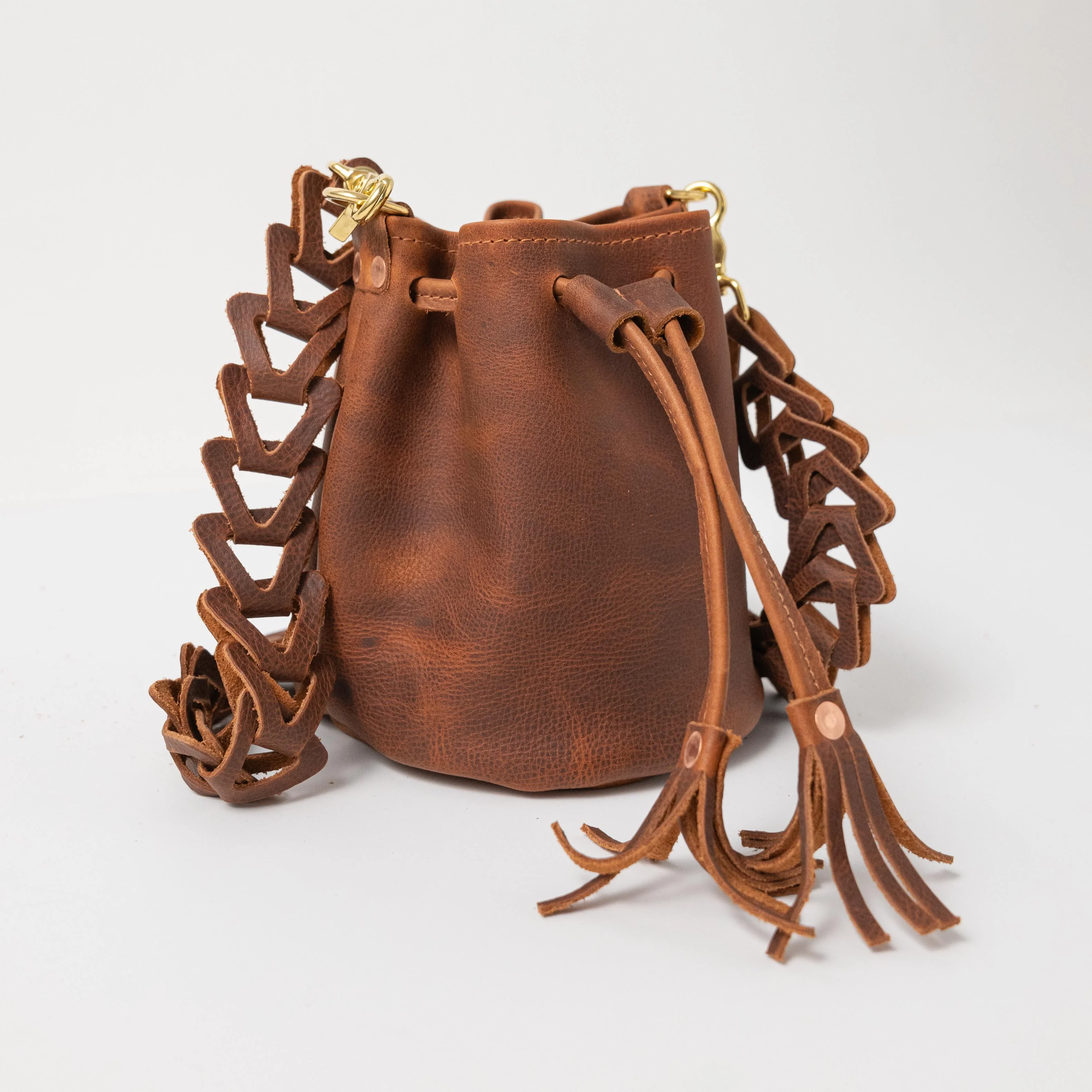Tan Kodiak Mini Bucket Bag - Image 4
