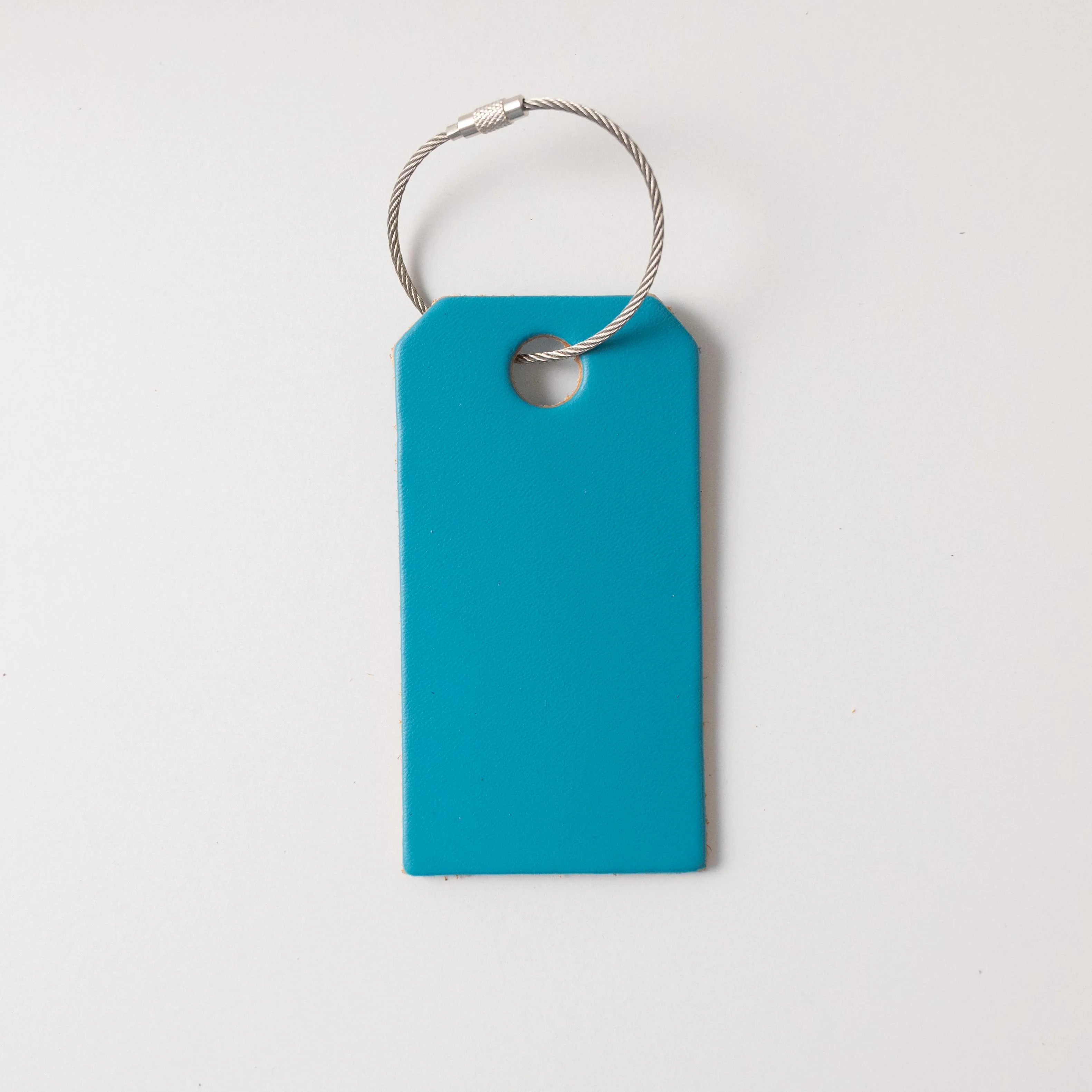 Turquoise Leather Tag