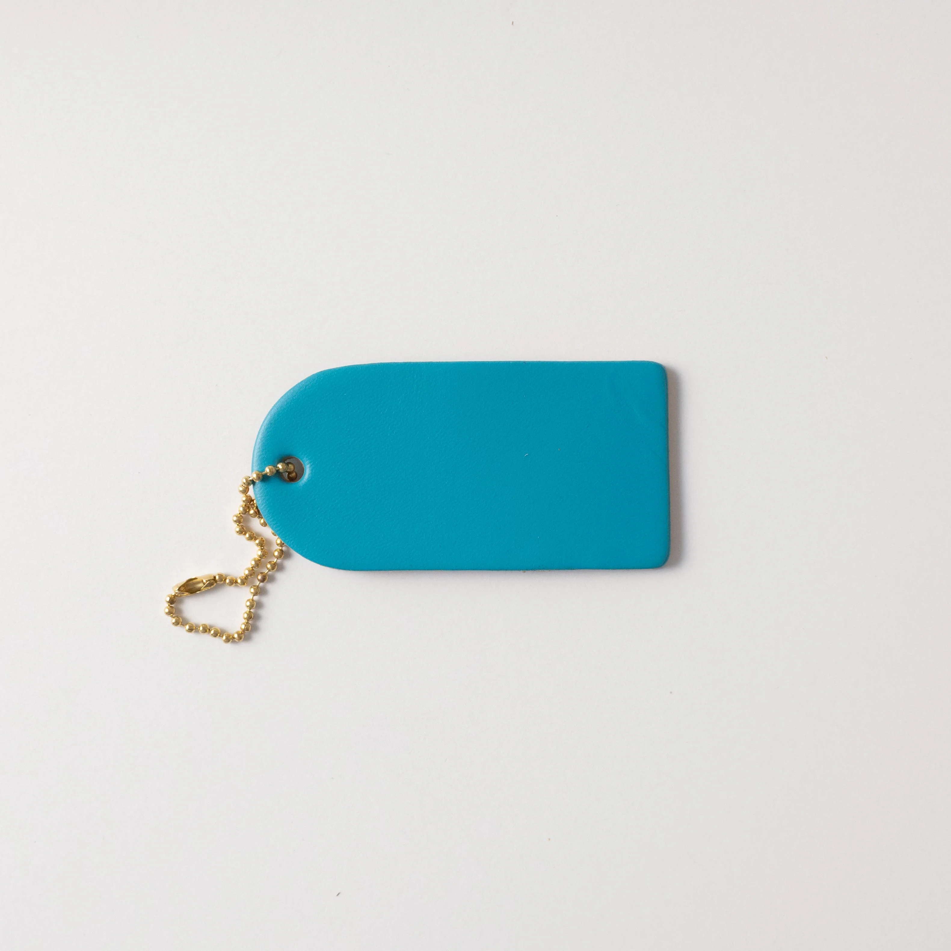 Turquoise Mini Leather Tag